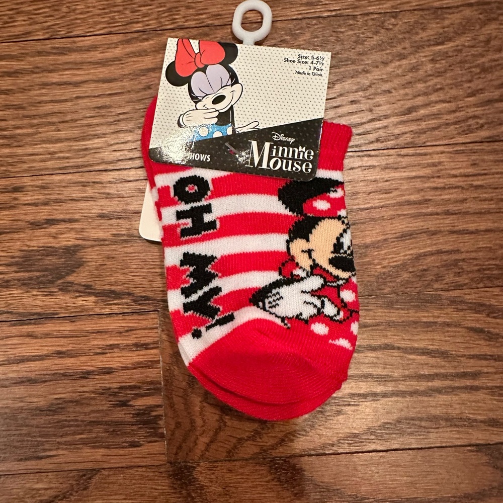 Disney NWT Minnie Mouse Little Kids No Show Socks